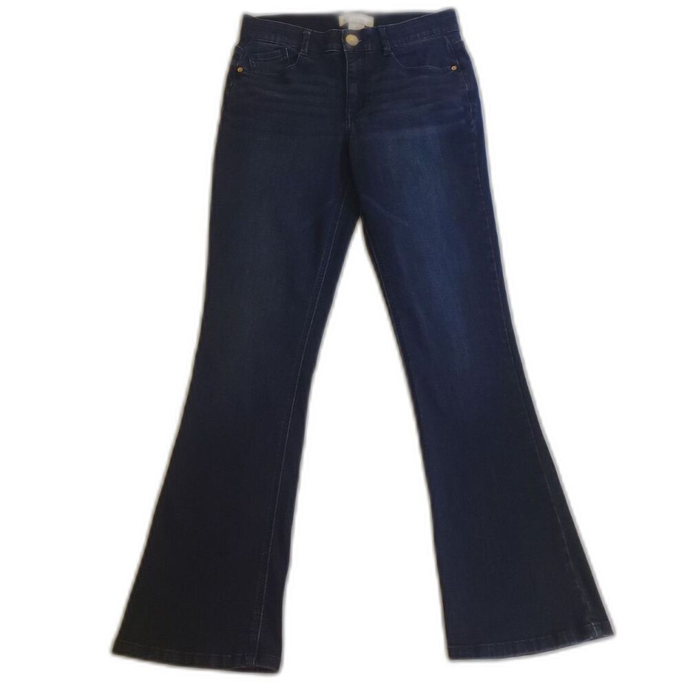 Democracy - "Ab" Technology - Dark Wash Flare Jeans - Black - Women Size 8 - Picture 4 of 8